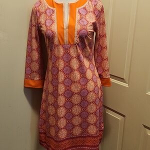 Cabana Life  Rosalia Dress Size Small Strech Coadtal